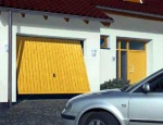 Автоматические подъемно-поворотные гаражные ворота Hormann (Херман) Berry Wood из дерева
