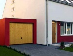 Автоматические подъемные гаражные ворота Hormann (Херман) Berry Wood из дерева
