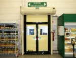 Рулонные автоматические промышленные скоростные ворота Dynaco серии M2 Emergency Exit
